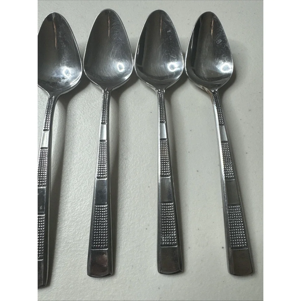 10‎ Vintage Nirzanna By Stanley Robert's Stainless Teaspoons Flatware Japan